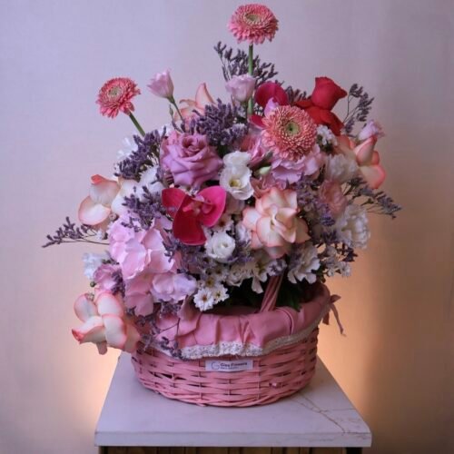 “بوكيه تهنئة بالمولودة - Baby Girl Bloom Basket”